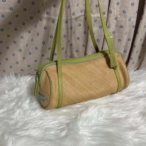Cole Haan Tan and Green Shoulder Bag